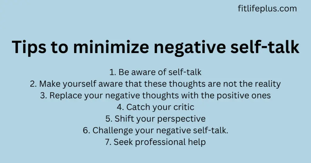 Tips to minimize negative self-talk