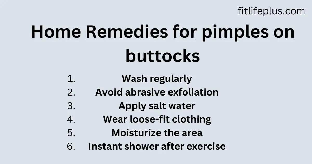 Pimples on buttocks home remedies