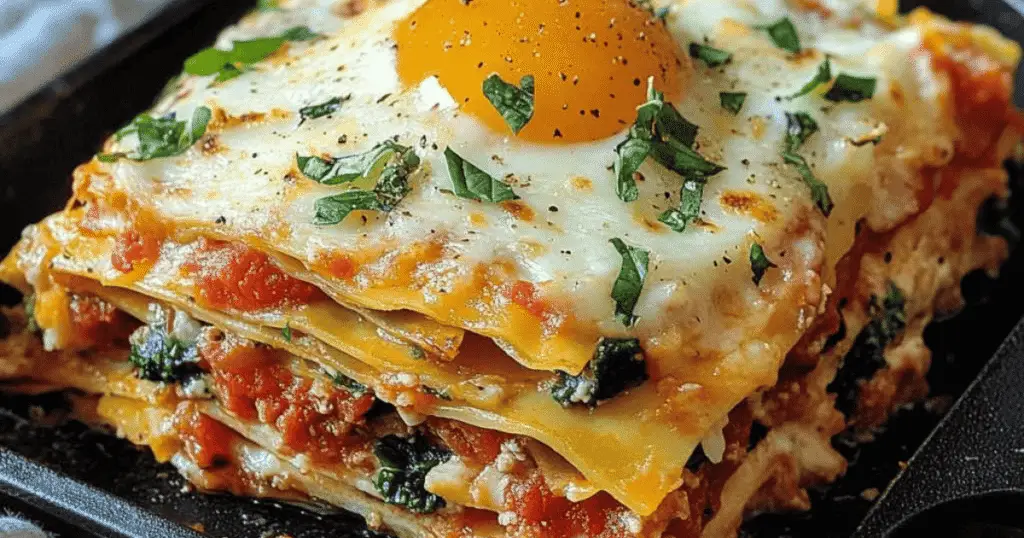 Breakfast lasagna